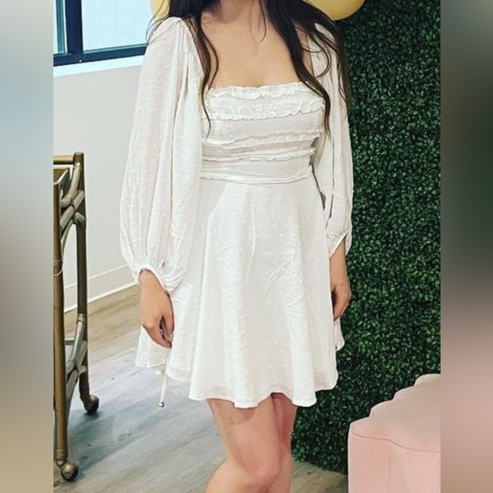 Hello molly white bridal shower dress